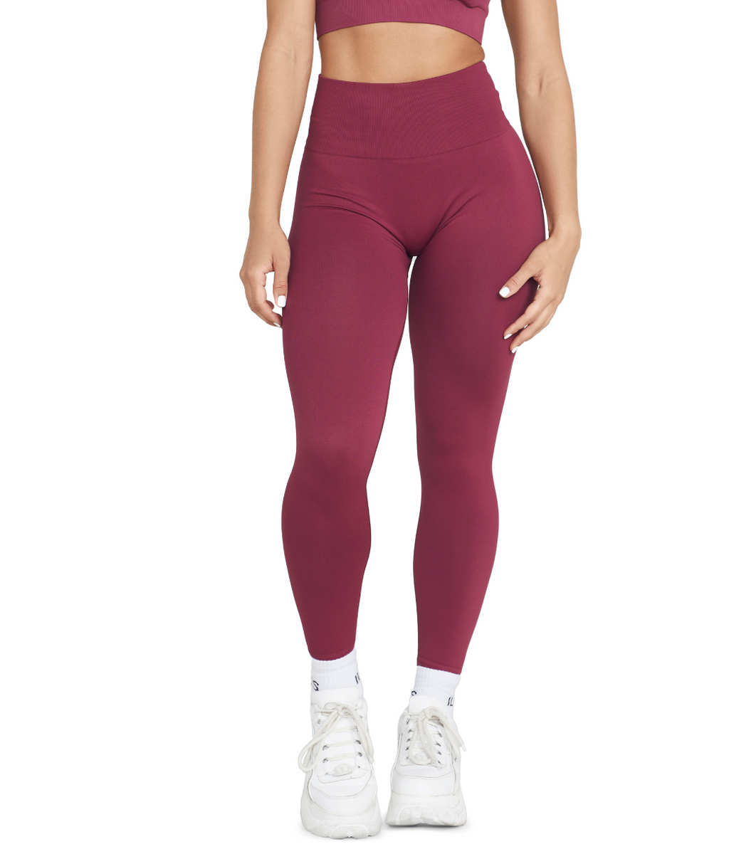 Spanx Assets Heather Maroon Seamless Leggings Red Size XL - $20 - From  Alison