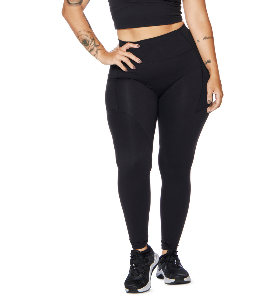Balance Collection Women's High Rise Leggins Yoga Pants Zip Pocket 27'',  Black | eBay